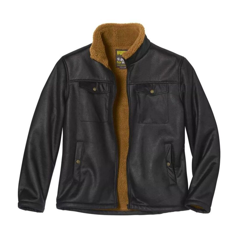 Atlas For Men Mens Sherpa Lined Bomber Jacket / Black